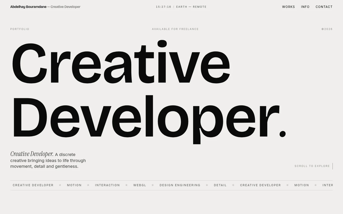 Creative Portfolio — screenshot
