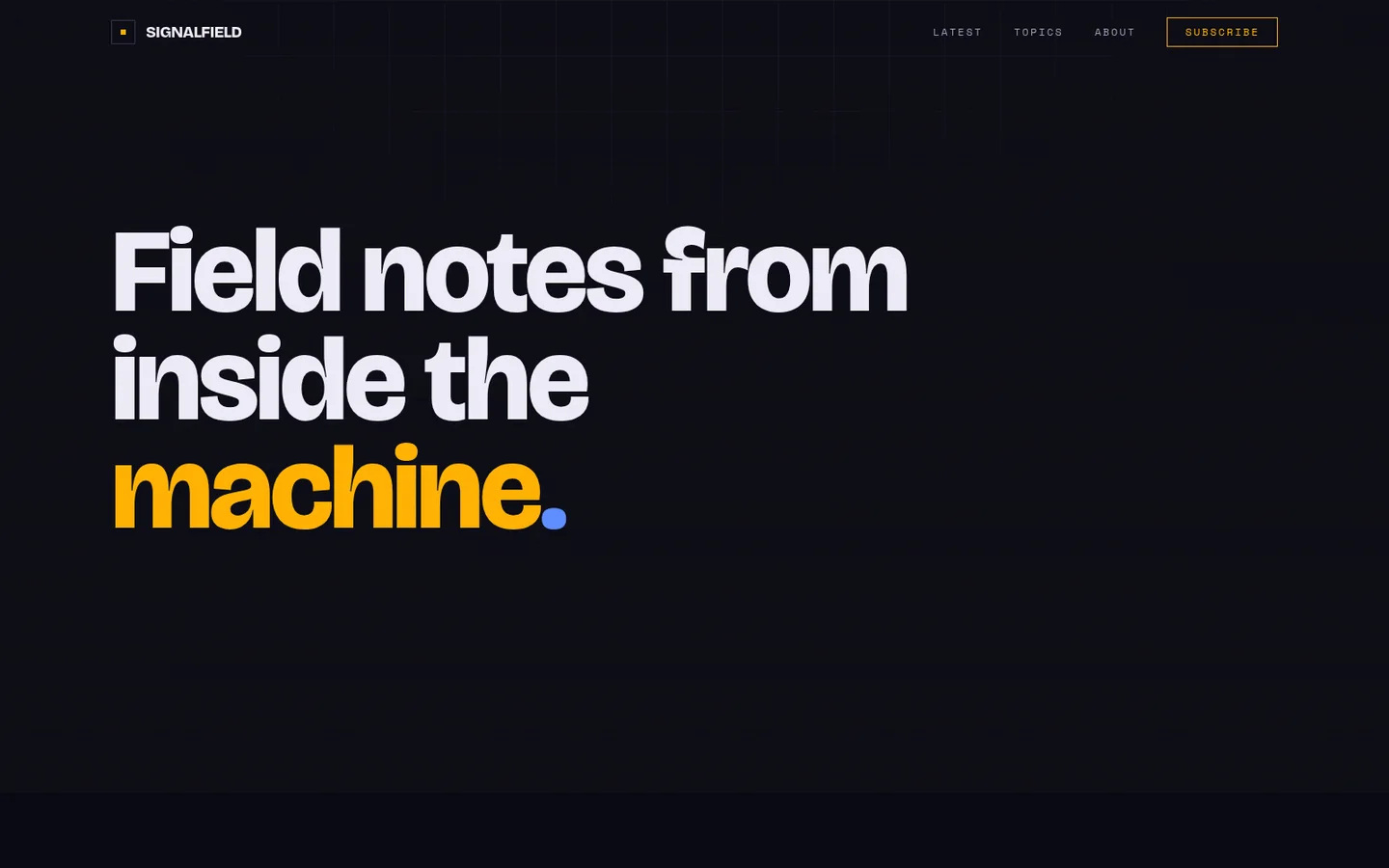 SIGNALFIELD — screenshot